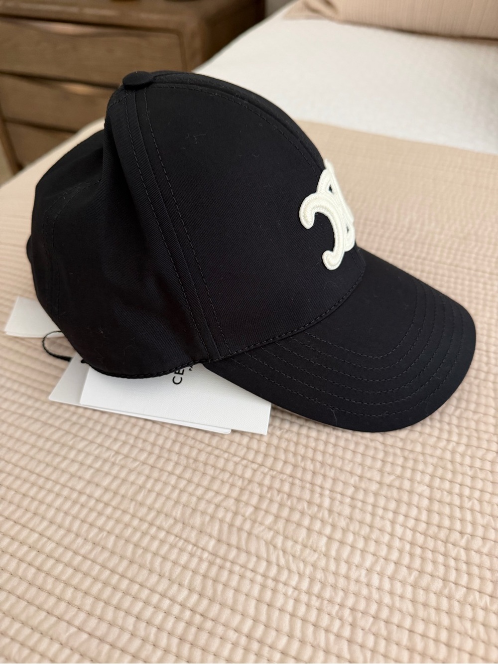 NWT Celine Black Triomphe Baseball Cap - Picture 9 of 10